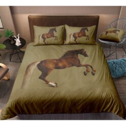 Brown Horse Bedding Set Bed Sheets Spread Comforter Duvet Cover Bedding Sets