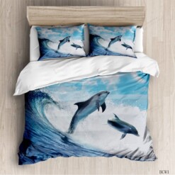 Dolphins Bed Sheets Spread Duvet Cover Bedding Sets