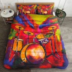 Drum Cotton Bed Sheets Spread Comforter Duvet Cover Bedding Sets