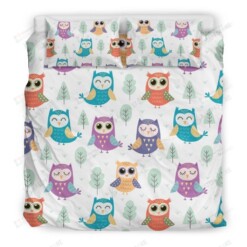 Owl Cool Design Bed Sheets Spread Duvet Cover Bedding Set