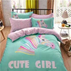 Horse Cotton Bed Sheets Spread Comforter Duvet Cover Bedding Sets