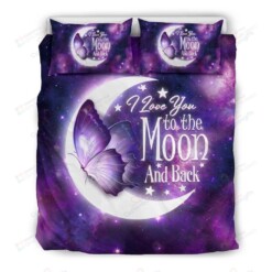 Butterfly I Love You To The Moon And Back Bedding Set Bed Sheets Spread Comforter Duvet Cover Bedding Sets