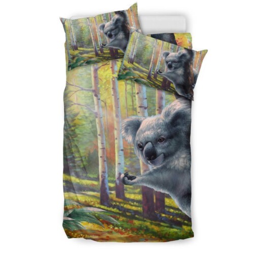 Koala Bedding Set Bed Sheets Spread Comforter Duvet Cover Bedding Sets