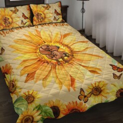 Love Dachshund Quilt Bedding Set