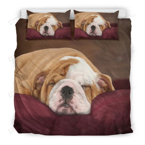 Bulldog Sleeping Bedding Set Cotton Bed Sheets Spread Comforter Duvet Cover Bedding Sets