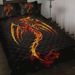 Dragon Fire Style Quilt Bedding Set