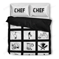 Chef Cotton Bed Sheets Spread Comforter Duvet Cover Bedding Sets