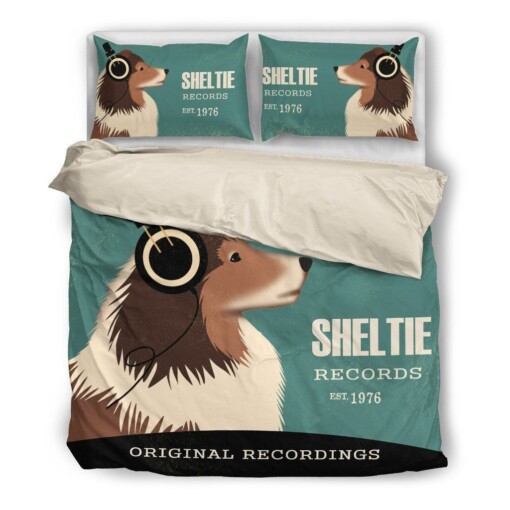 Sheltie Cotton Bed Sheets Spread Comforter Duvet Cover Bedding Sets