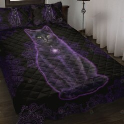 Wicca Cat Quilt Bedding Set