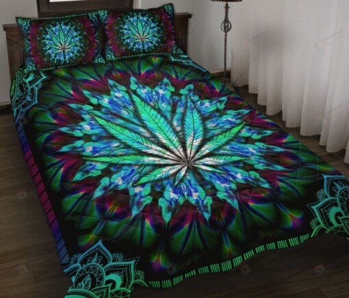 Weed Mandala Quilt Bedding Set
