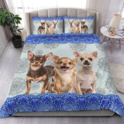 Chihuahua Cotton Bed Sheets Spread Comforter Duvet Cover Bedding Sets