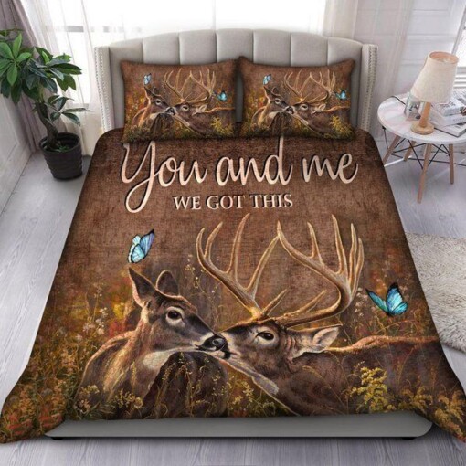Deer Couple You And Me We Got This Bedding Set Bed Sheets Spread Comforter Duvet Cover Bedding Sets