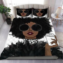 Beautiful Black Girl Quilt Bedding Set Bed Sheets Spread Comforter Duvet Cover Bedding Sets