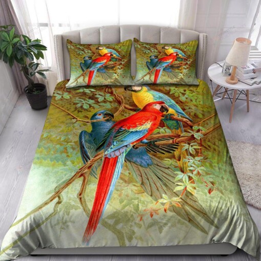 Parrots Bedding Set Bed Sheets Spread Comforter Duvet Cover Bedding Sets