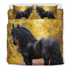 Black Horse Bedding Set Cotton Bed Sheets Spread Comforter Duvet Cover Bedding Sets