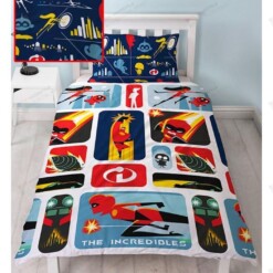 The Incredibles 2  Retro'S Duvet Cover - The Incredibles Bedding