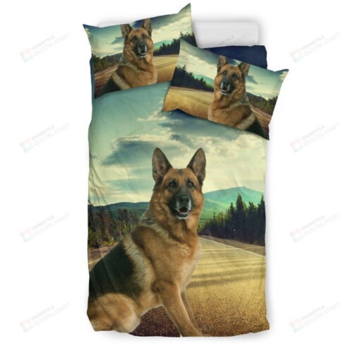 Amazing German Shepherd Print Bedding Set Bed Sheets Spread Comforter Duvet Cover Bedding Sets