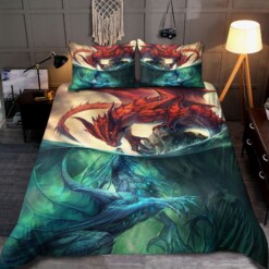 Dragon Cotton Bed Sheets Spread Comforter Duvet Cover Bedding Sets