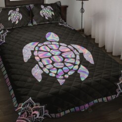 Ocean Turtle Hologram Quilt Bedding Set