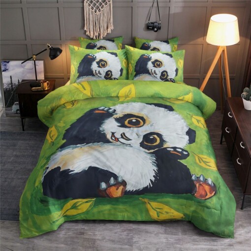 Panda Cotton Bed Sheets Spread Comforter Duvet Cover Bedding Sets