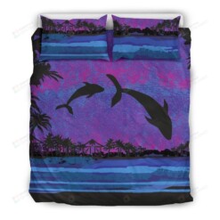 Dolphin Hawaiian Bed Sheets Spread Duvet Cover Bedding Set