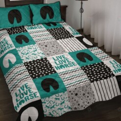 Horse Pattern Quilt Bedding Set