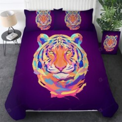 Vibrant Colors Tiger Bedding Set (Duvet Cover & Pillow Cases)