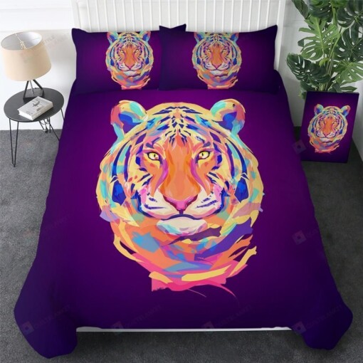Vibrant Colors Tiger Bedding Set (Duvet Cover & Pillow Cases)