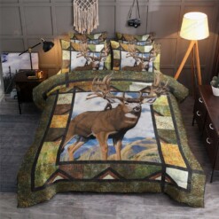 Deer Cotton Bed Sheets Spread Comforter Duvet Cover Bedding Sets