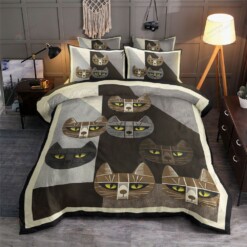 Cat Cotton Bed Sheets Spread Comforter Duvet Cover Bedding Sets