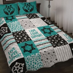 Social Work Shape Pattern Quilt Bedding Set