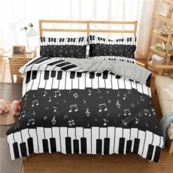 Piano Keys Style Duvet Cover Bedding Set