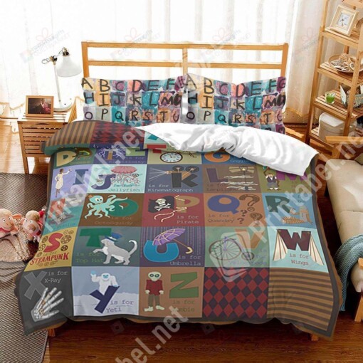 Alphabet Bedding Set (Duvet Cover & Pillow Cases)