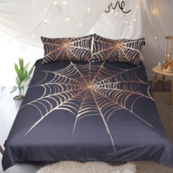 Cobweb Cotton Bed Sheets Spread Comforter Duvet Cover Bedding Sets