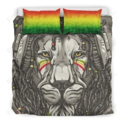 Jamaica Flag Lion Duvet Cover Bedding Set