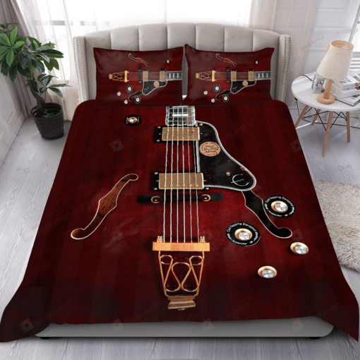 Lovely Red Electric Guitar Rock Bedding Set Bed Sheets Spread Comforter Duvet Cover Bedding Sets
