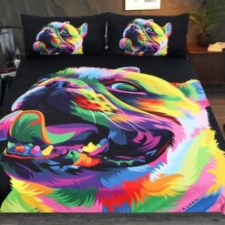 Bulldog Cotton Bed Sheets Spread Comforter Duvet Cover Bedding Sets