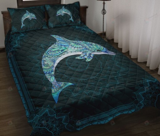Mandala Dolphin Quilt Bedding Set
