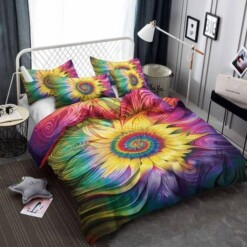 Sunflower Cotton Bed Sheets Spread Comforter Duvet Cover Bedding Sets