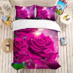 Rose Cotton Bed Sheets Spread Comforter Duvet Cover Bedding Sets