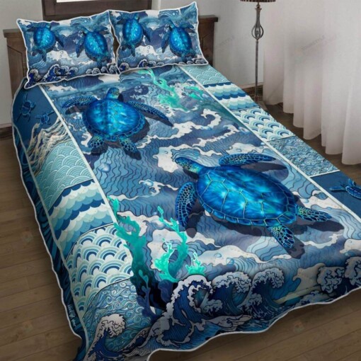 Ocean Turtle Quilt Bedding Set