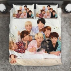 On Bed With Bts 3d Duvet Cover Bedding Set 1