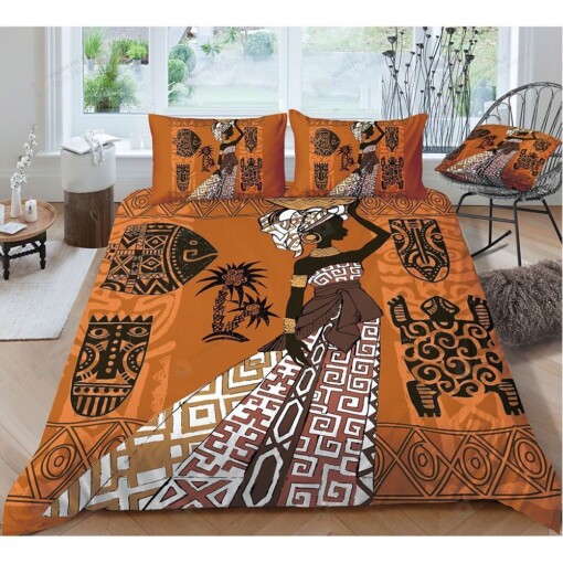 African Women Bedding Set Bed Sheets Spread Comforter Duvet Cover Bedding Sets