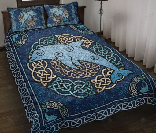 Dolphin Celtic Quilt Bedding Set