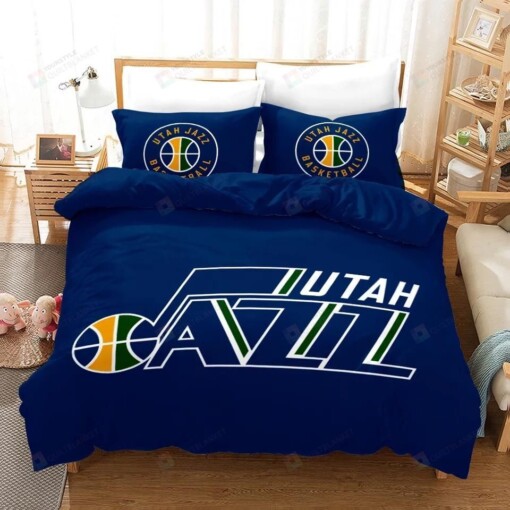 Utah Jazz Basketball Duvet Cover Bedding Set