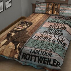 Rottweiler Dog I Am Your Rottweiler Quilt Bedding Set Cotton Bed Sheets Spread Comforter Duvet Cover Bedding Sets