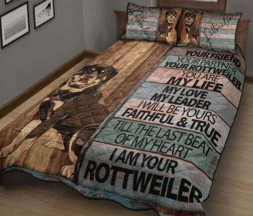 Rottweiler Dog I Am Your Rottweiler Quilt Bedding Set Cotton Bed Sheets Spread Comforter Duvet Cover Bedding Sets