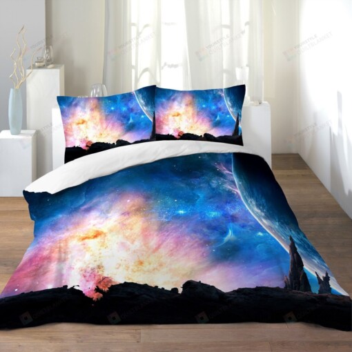 Galaxy Sky Bedding Set Bed Sheets Spread Comforter Duvet Cover Bedding Sets