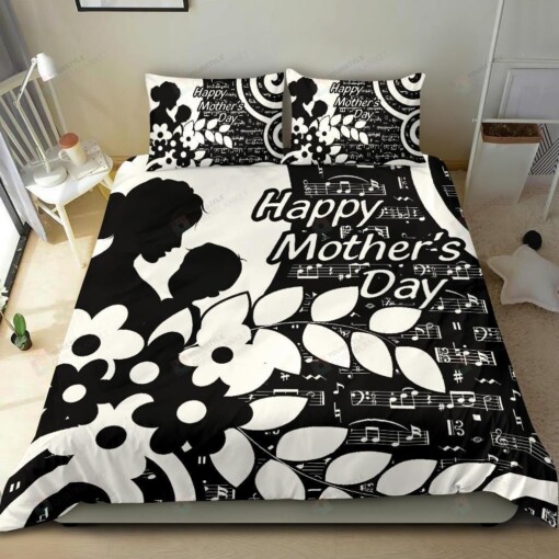 Happy Mother'S Day Musical Bed Sheets Duvet Cover Bedding Set