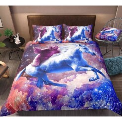 Unicorn And Sloth Bedding Set Bed Sheets Spread Comforter Duvet Cover Bedding Sets